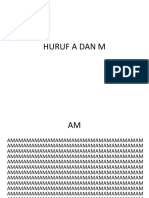 HURUF A DAN M