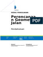 Modul Perencanaan Geometrik Jalan (TM1)