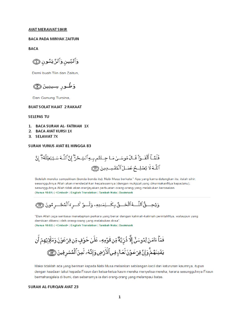Ayat Merawat Sihir Terbaik Pdf