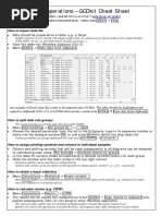 Cheat Sheet GCDKit