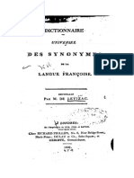 Lecoutz Dictionnaire Universel Des Synonymes Francais