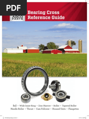 Agco Bearing Cross Reference Guide Bearing Mechanical Machines