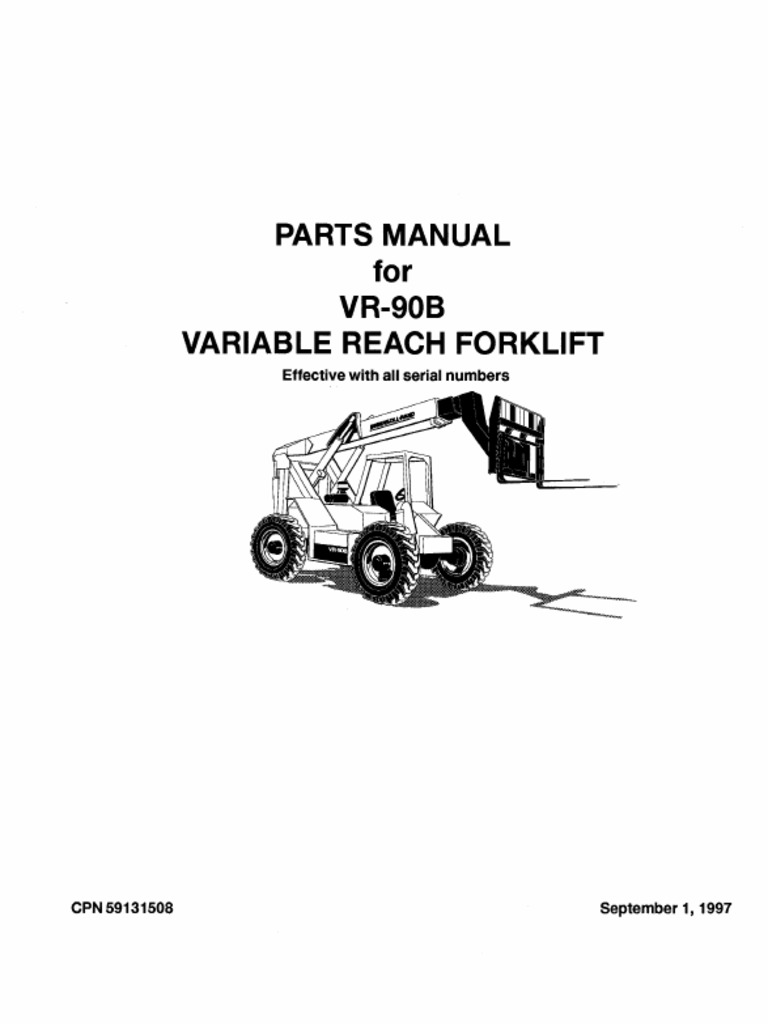 Ingersoll Rand VR-90B Telehandler Parts Manual