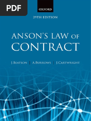 Copy Of Anson S Law Of Contract 2010 Assignment Law