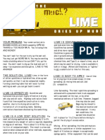 LIME IS THE ANSWER TO KEEP YOUR CONSTRUCTION JOB MOVING