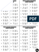 (Worksheet) Penyelesaian Persamaan Linear Serentak