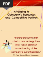 Analyzing A Company's Resources and Competitive Position