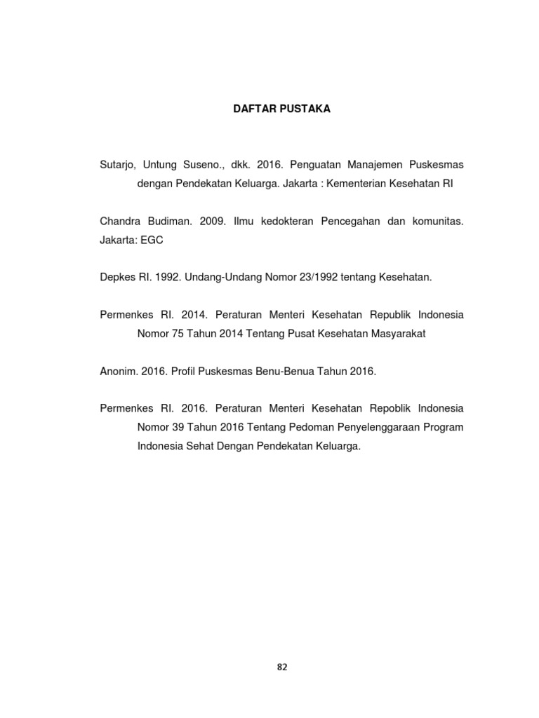 Penulisan Daftar Pustaka Dari Buku Kementerian