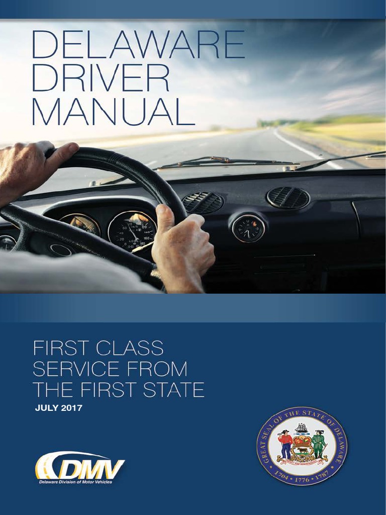 Delaware Driver's Manual PDF Department Of Motor Vehicles Driver