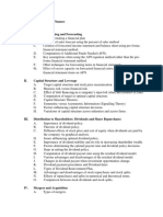 AC 517 Special Topics in Finance Topics: I. Financial Planning and Forecasting