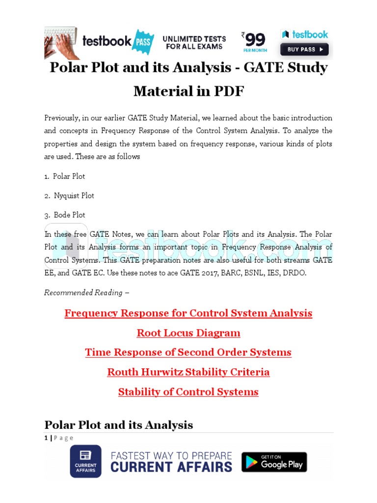 Polar Plot and Its Analysis - GATE Study Material in PDF | PDF ...