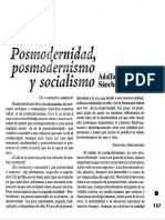 Posmodernidad, Posmodernismo y Socialismo - Adolfo Sanchez Vazquez