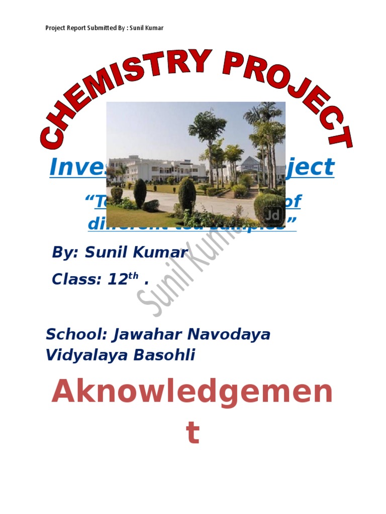 PROJECT On Tea Leaves | PDF | Tea | Taste