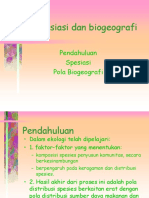 SPESIASI DAN BIOGEOGRAFI