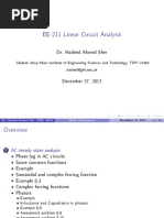 EE-211 Linear Circuit Analysis: Dr. Hadeed Ahmed Sher