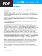 Henrietta Fore est la nouvelle Directrice Générale de l’UNICEF