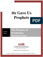 He Gave Us Prophets - Lesson 7 - Forum Transcript