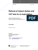 Refund of Import Duties and Vat Duetore-Exportation
