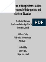 Efficient Solution of Multiple-Model, Multiple-Algorithm Problems in Undergraduate and Graduate Education