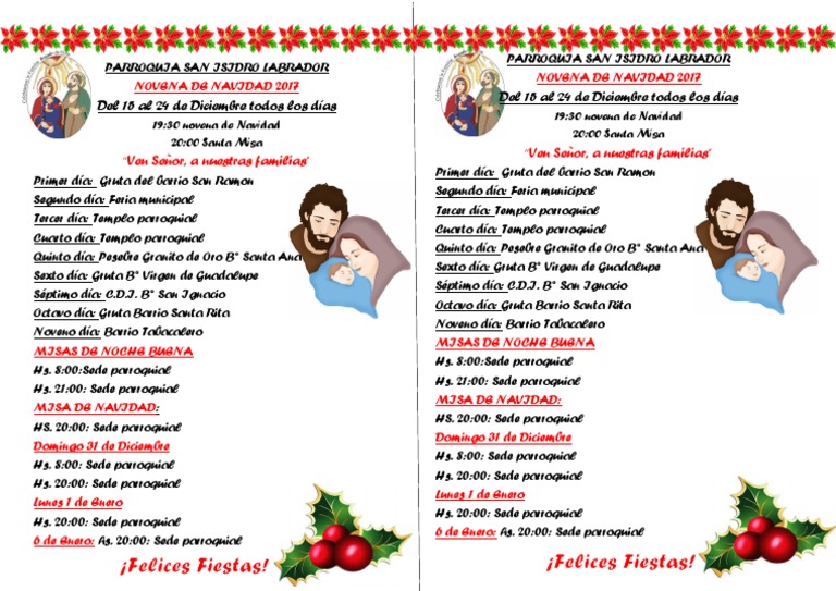 Novena de Navidad PDF Navidad Parroquia