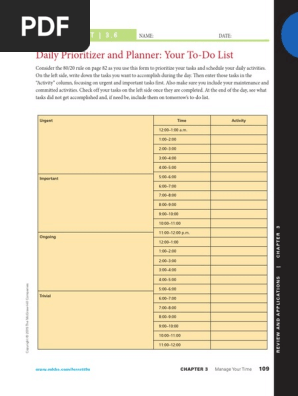 Daily Prioritizer and Planner to Do List