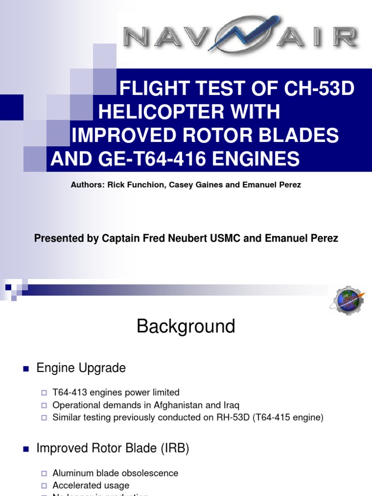 CH-53D Improved Rotor Blade Testing | PDF | Helicopter Rotor ...