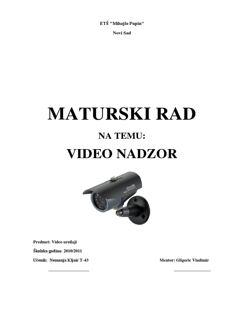 Video Nadzor PDF PDF