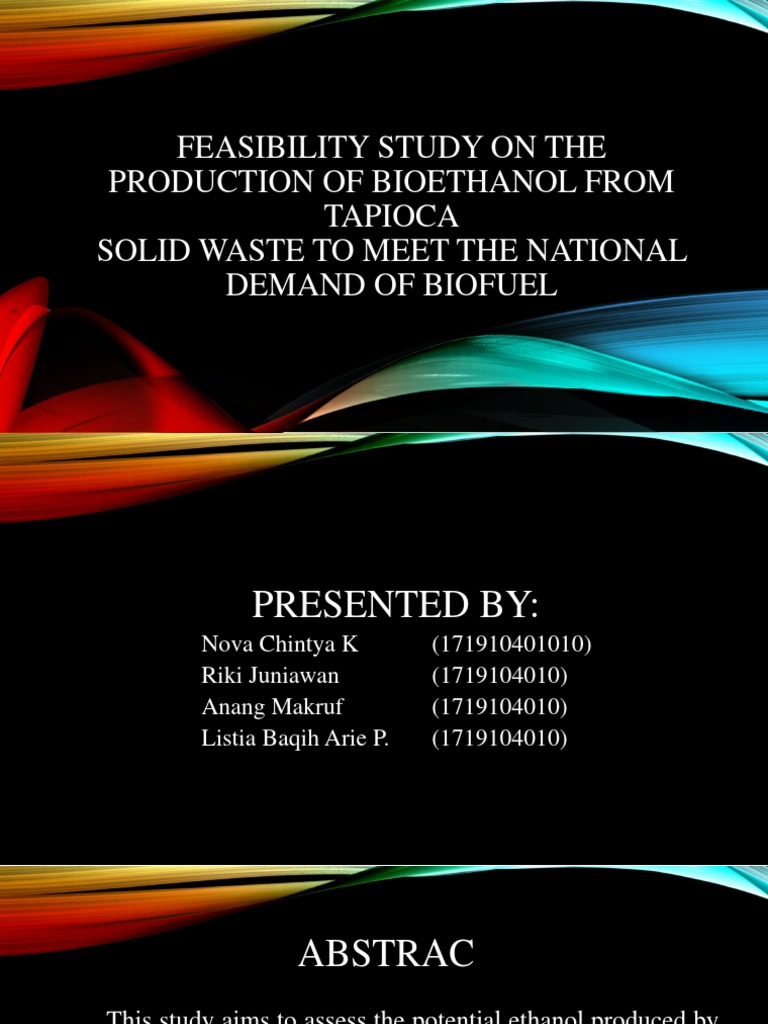 Bioethanol Production from Tapioca Waste | PDF | Ethanol | Biomass