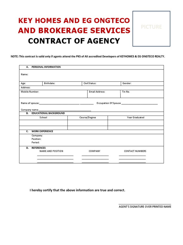 Agents Accreditation Form | PDF | Law Of Agency | Justice