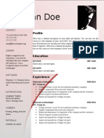 CV Resume Word Template 696