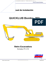 Manual Instalacion Quicklub Bomba 203 Excavadora Hidraulica pc210 Komatsu PDF