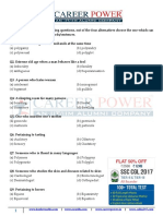 30 One Word Substitutions Questions SSC CGL 2017