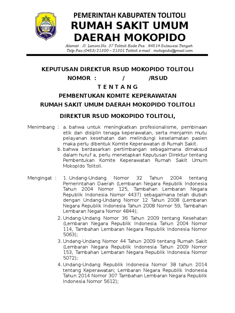 7 Sk Komite Keperawatan