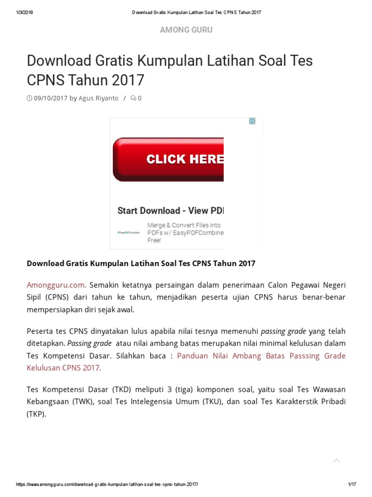 Contoh Soal Cpns Kemenag Gratis