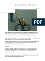 Kontraktor Floor Hardener Profesional di Indonesia — ☎ 0821 1372 4737