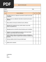 Piping Checklist