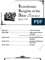 Lourdesian Knights of The Altar Seminar