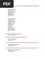 Assignment SQL Statements