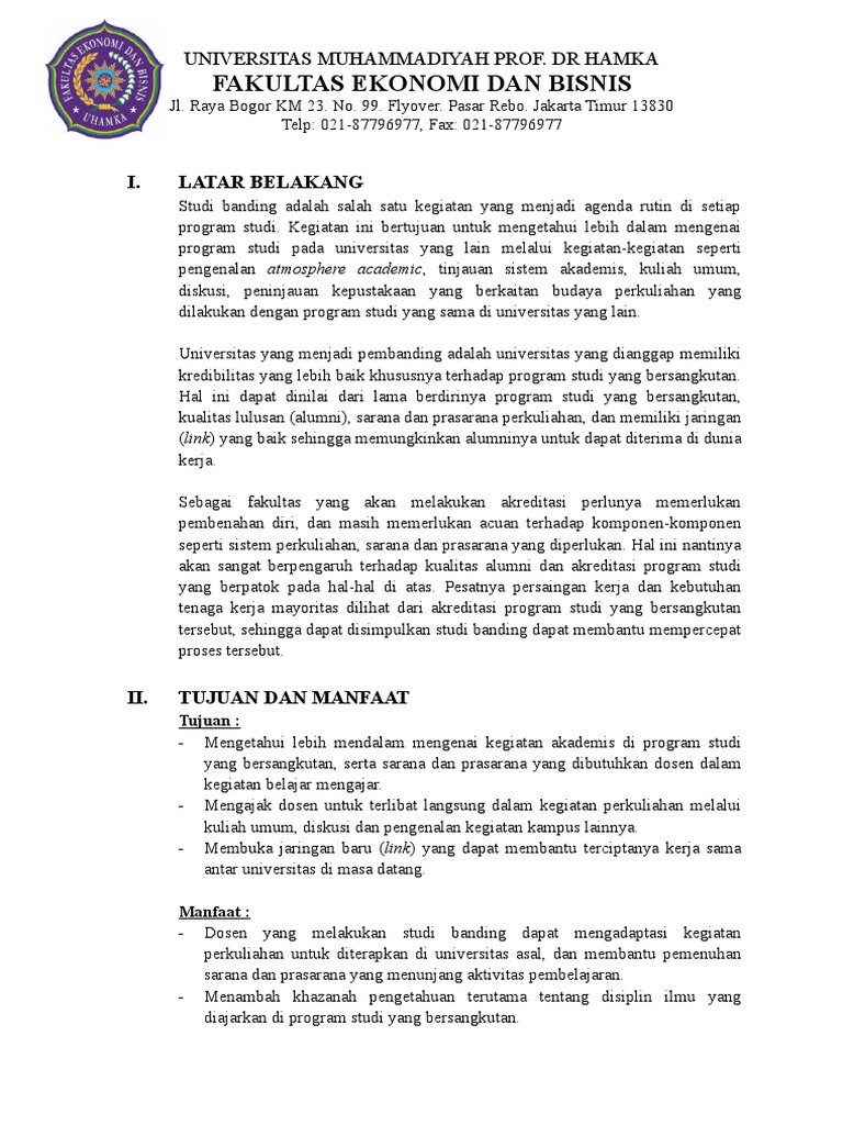 Proposal Studi Banding Nus