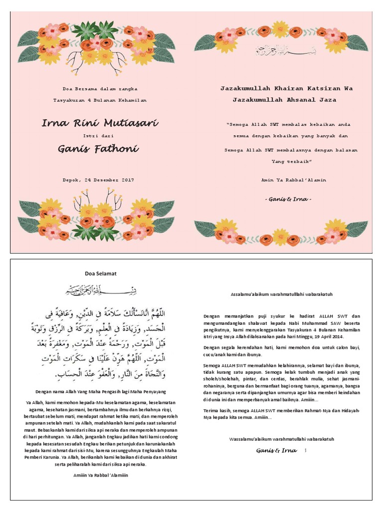 Doa 4 Bulan Kehamilan Pdf - Dakwah Islami
