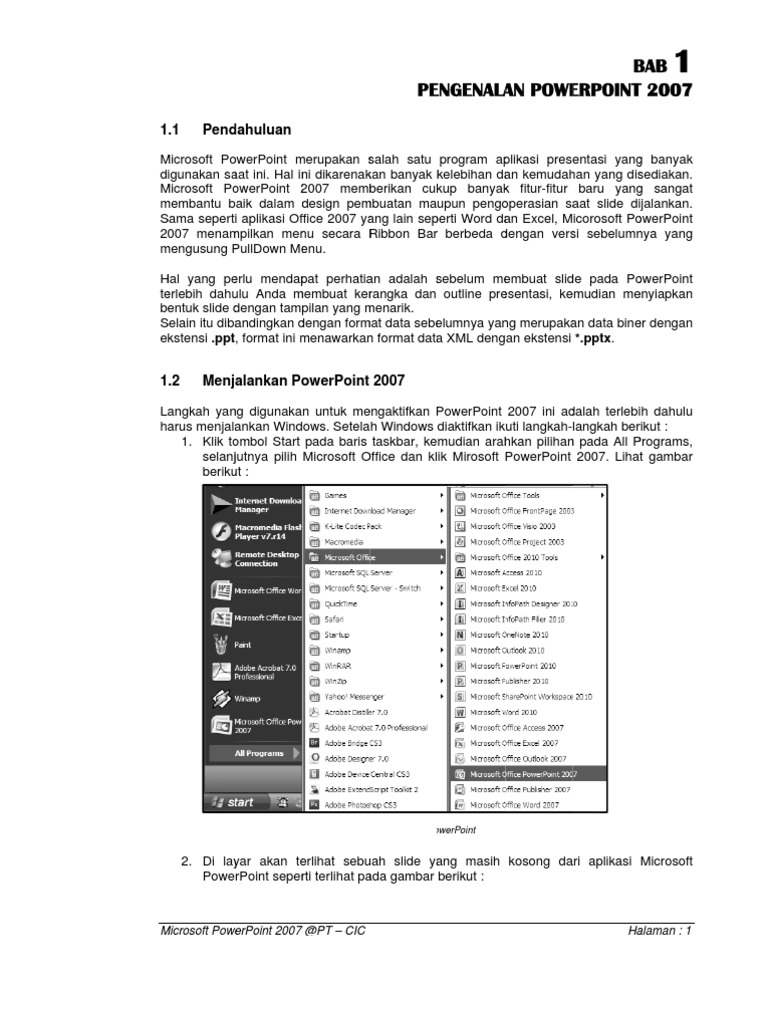 Power Point 2007 | PDF