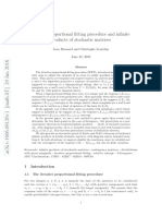 Iterated Proportional Fitting Procedure and Infinite Products of Stochastic Matrices