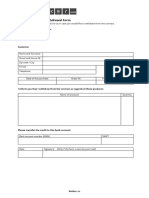 Statutory Right of Withdrawal Form: Address For Sending The Form