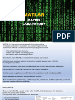 Matlab: Matrix Labaratory