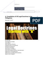 A Compilation of All Legal Doctrines in The Philippines