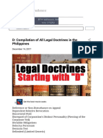 D Compilation of All Legal Doctrines in the Philippines