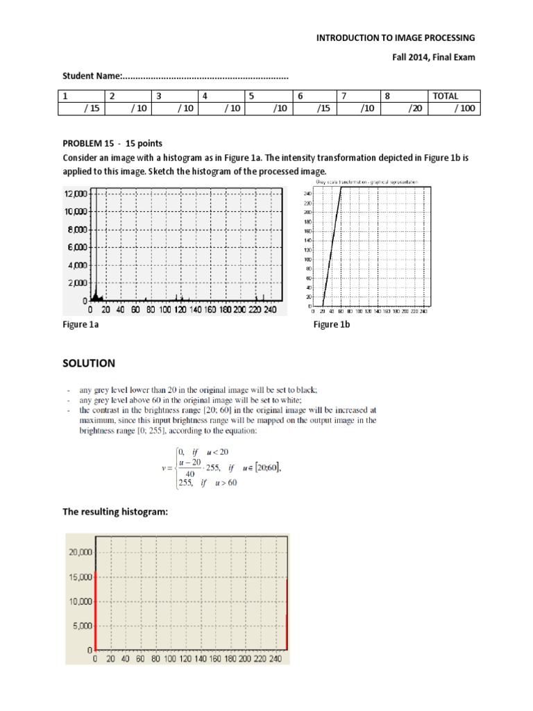 Image Processing Final Exam Review | PDF | Image Segmentation ...