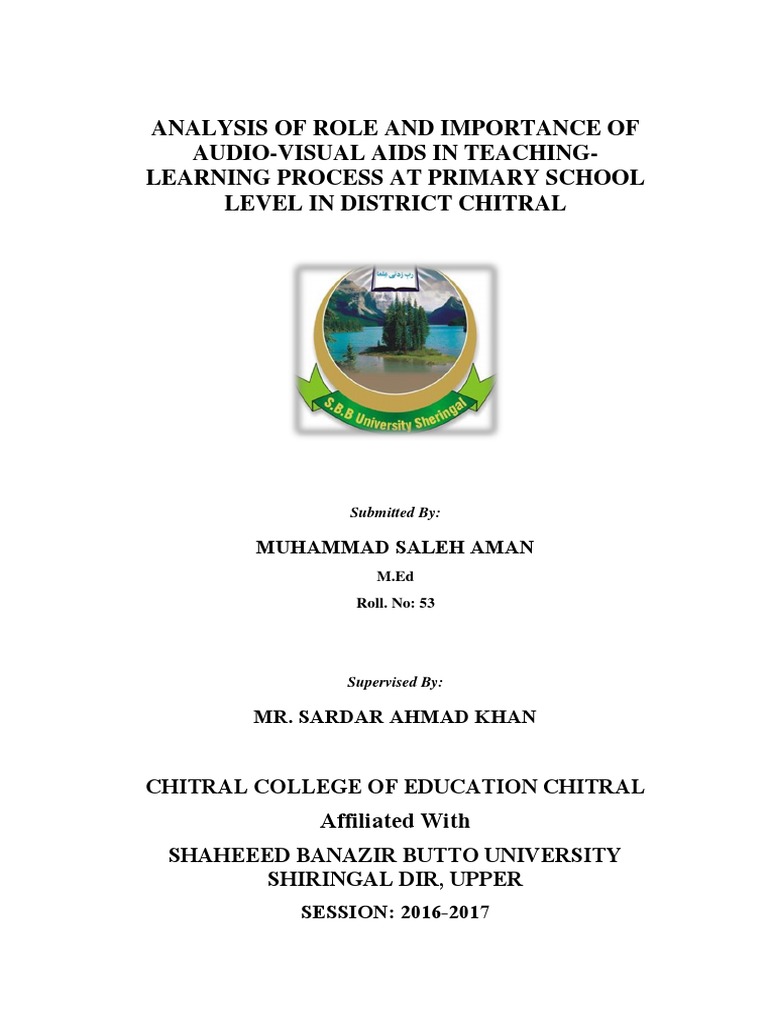 Importance of Audio-Visual Aids in Teaching | PDF | Graphics | Learning