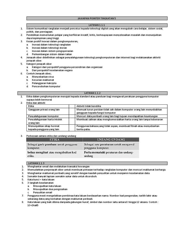 Jawapan Pointer Pdf