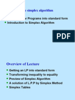 The Simplex Algorithm: Putting Linear Programs Into Standard Form Introduction To Simplex Algorithm